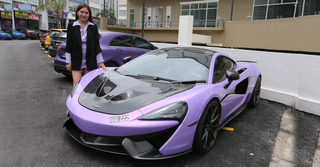 紫色超跑McLaren  90后女生跑车梦